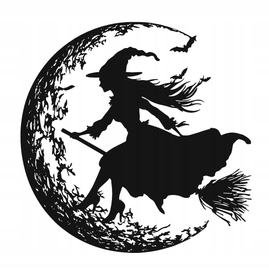 DEKORACJA ścienna Obraz wzór WIEDŹMA HALLOWEEN