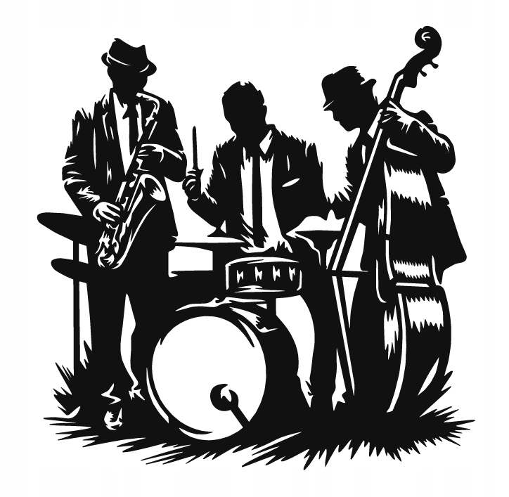 DEKORACJA ścienna Obraz wzór ZESPÓŁ JAZZOWY
