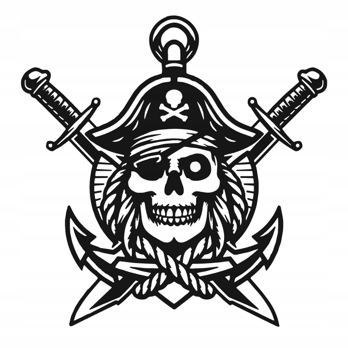 DEKORACJA ścienna Obraz wzór ZNAK PIRACKI