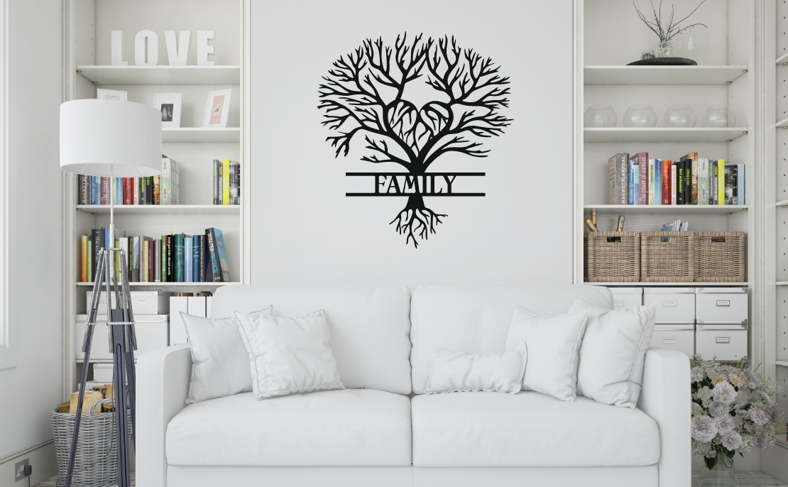 DRZEWO FAMILY DEKORACJA PANEL ŚCIENNY NAKLEJKA OBRAZ - obrazek 2