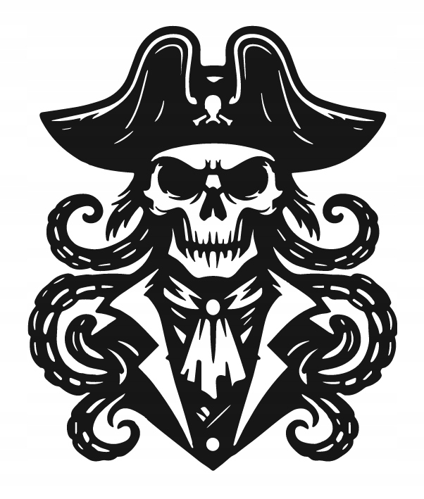 DEKORACJA ścienna Obraz wzór SZKIELET PIRAT