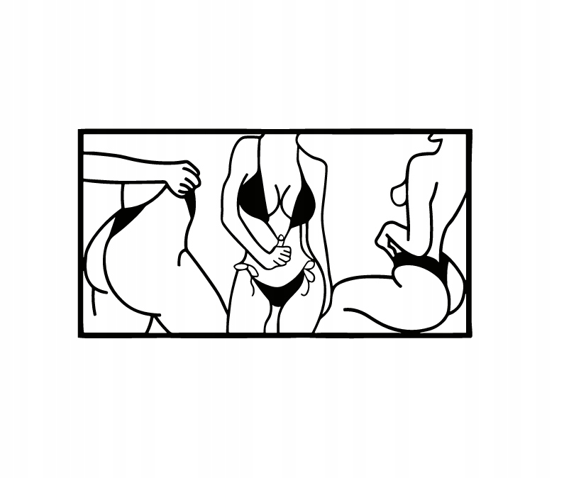 DEKORACJA ścienna Obraz wzór sylwetki kobiet