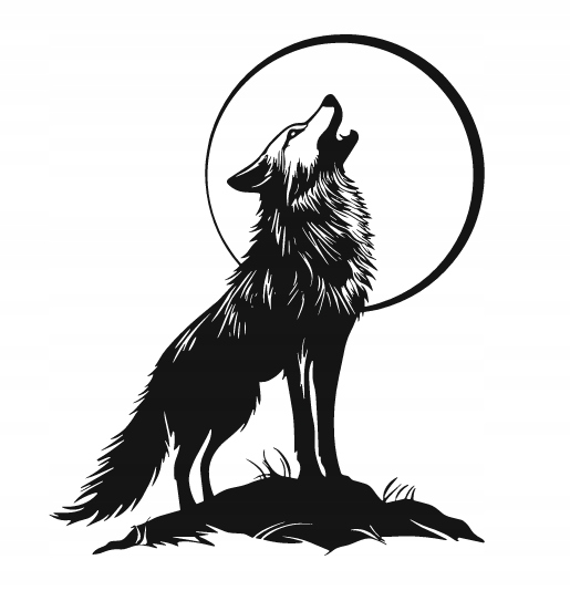 DEKORACJA ścienna Obraz wzór WILK