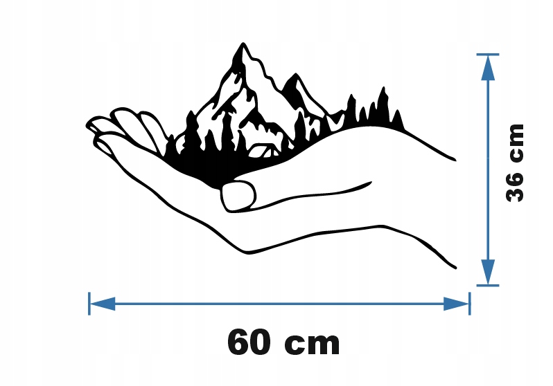 GÓRY NA DŁONI DEKORACJA PANEL ŚCIENNY NAKLEJKA OBRAZ - obrazek 4