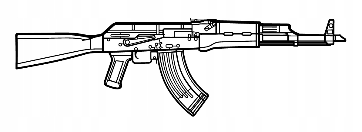 DEKORACJA ścienna Obraz AK-47