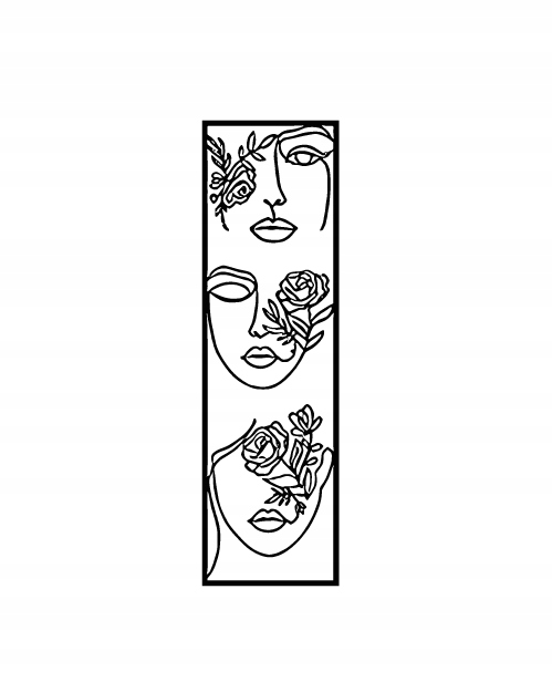 DEKORACJA ścienna Obraz wzór Trzy kobiece twarze