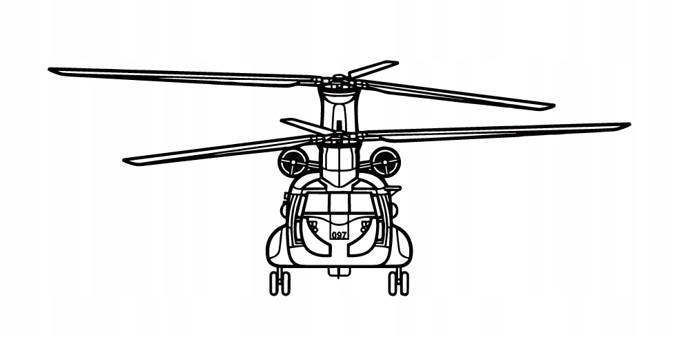 DEKORACJA ścienna Obraz CH47D-F Chinook Front