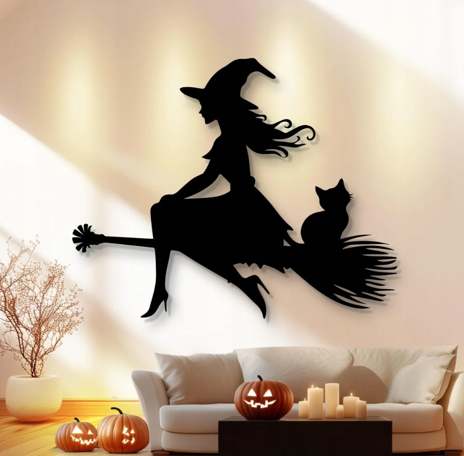 DEKORACJA ścienna Obraz wzór WIEDŹMA HALLOWEEN - obrazek 2