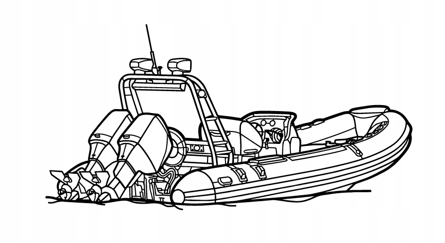 DEKORACJA ścienna Obraz BOAT MODEL RIB 22 ANGLE