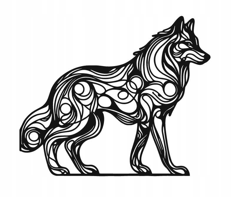 DEKORACJA ścienna Obraz wzór WILK