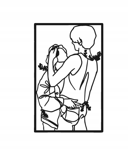 DEKORACJA ścienna Obraz wzór sylwetka KOBIETA I MĘŻCZYZNA KOCHANKOWIE