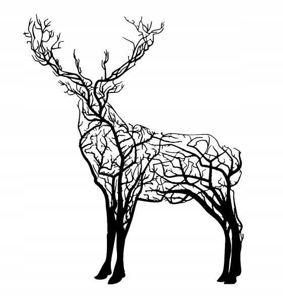 JELEŃ PANEL ŚCIENNY NAKLEJKA OBRAZ