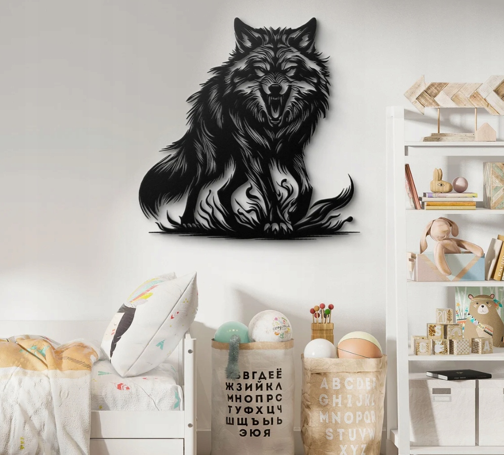 DEKORACJA ścienna Obraz wzór WILK - obrazek 2