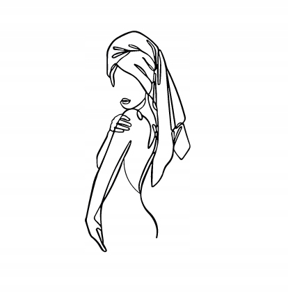 DEKORACJA ścienna Obraz wzór SYLWETKA KOBIETY