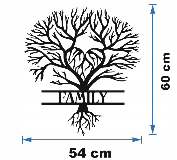 DRZEWO FAMILY DEKORACJA PANEL ŚCIENNY NAKLEJKA OBRAZ - obrazek 4