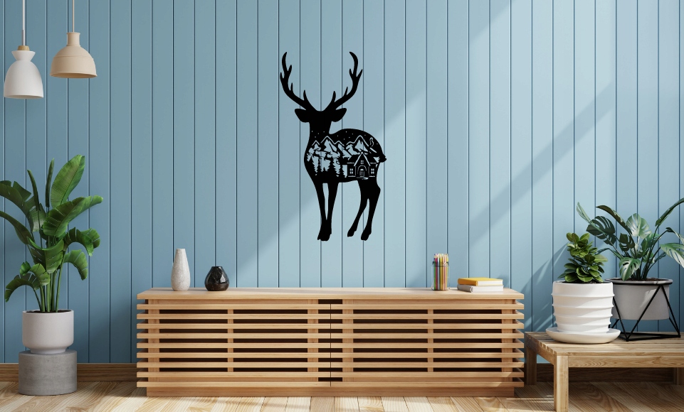 JELONEK DEKORACJA PANEL ŚCIENNY NAKLEJKA OBRAZ - obrazek 2