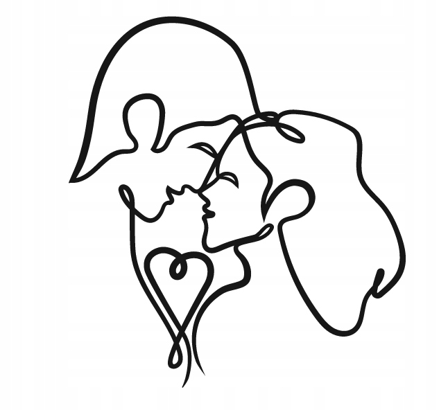 PARA MIŁOŚĆ PANEL ŚCIENNY NAKLEJKA OBRAZ