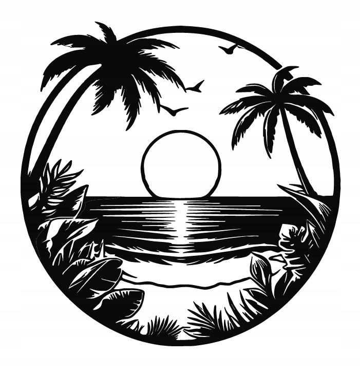 DEKORACJA ścienna Obraz wzór ZACHÓD SŁOŃCA