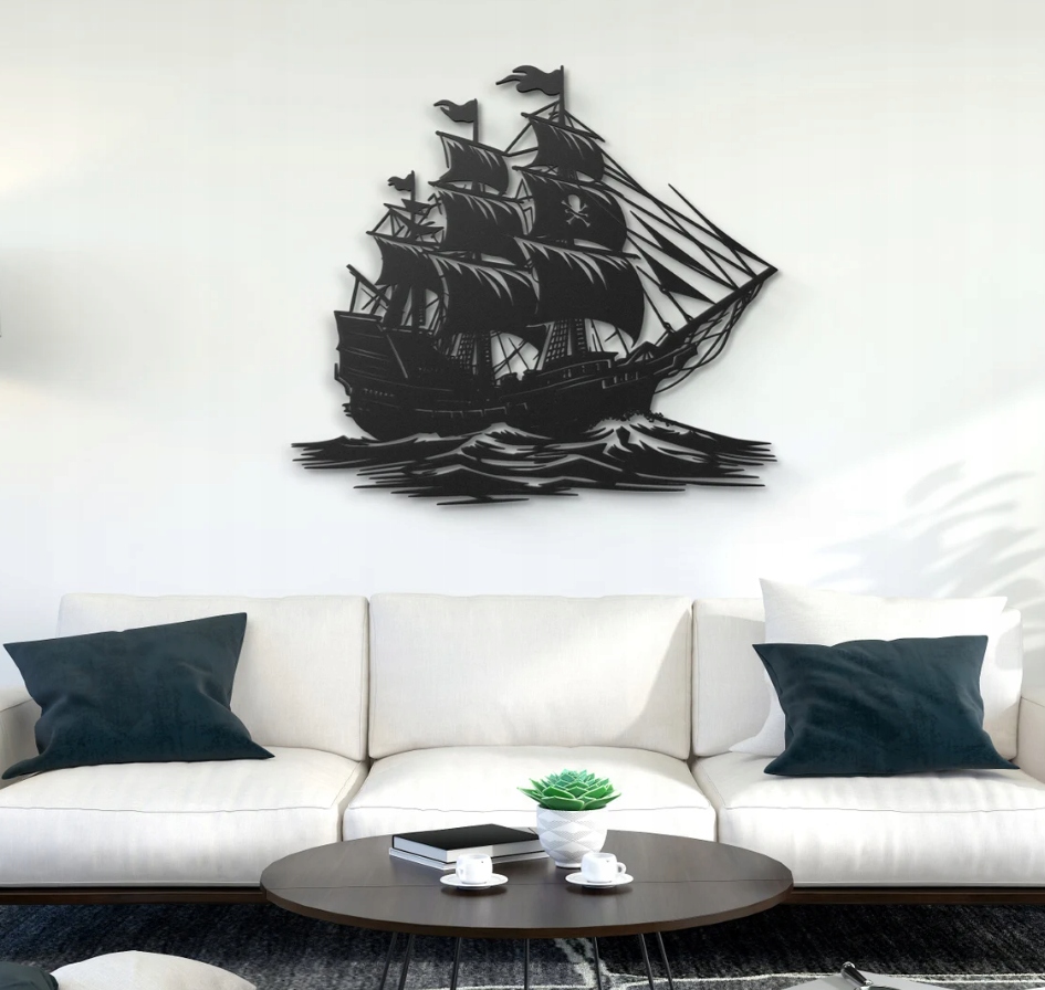 DEKORACJA ścienna Obraz wzór STATEK PIRACKI - obrazek 2