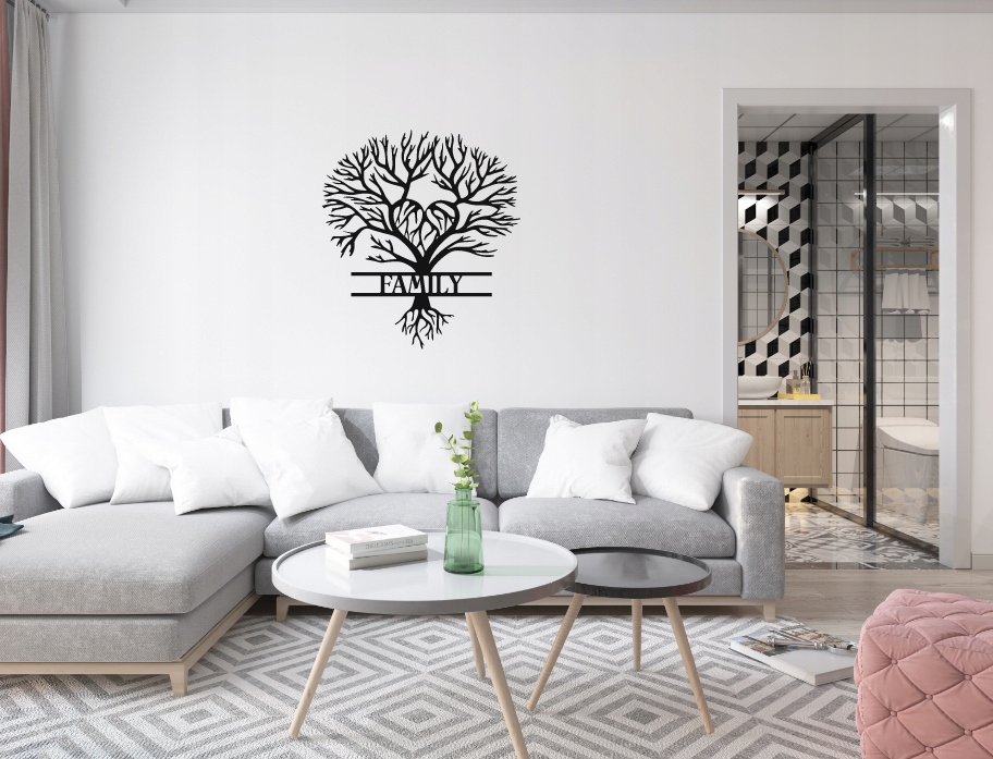 DRZEWO FAMILY DEKORACJA PANEL ŚCIENNY NAKLEJKA OBRAZ - obrazek 3