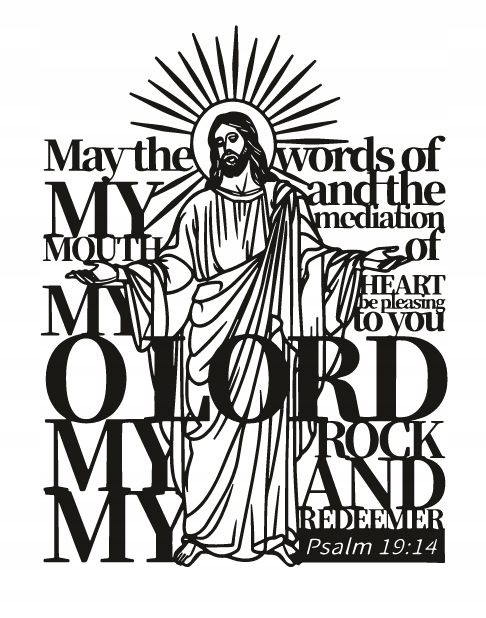 DEKORACJA ścienna Obraz wzór WERSET Z BIBLII