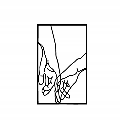 DEKORACJA ścienna Obraz wzór trzymające się ręce