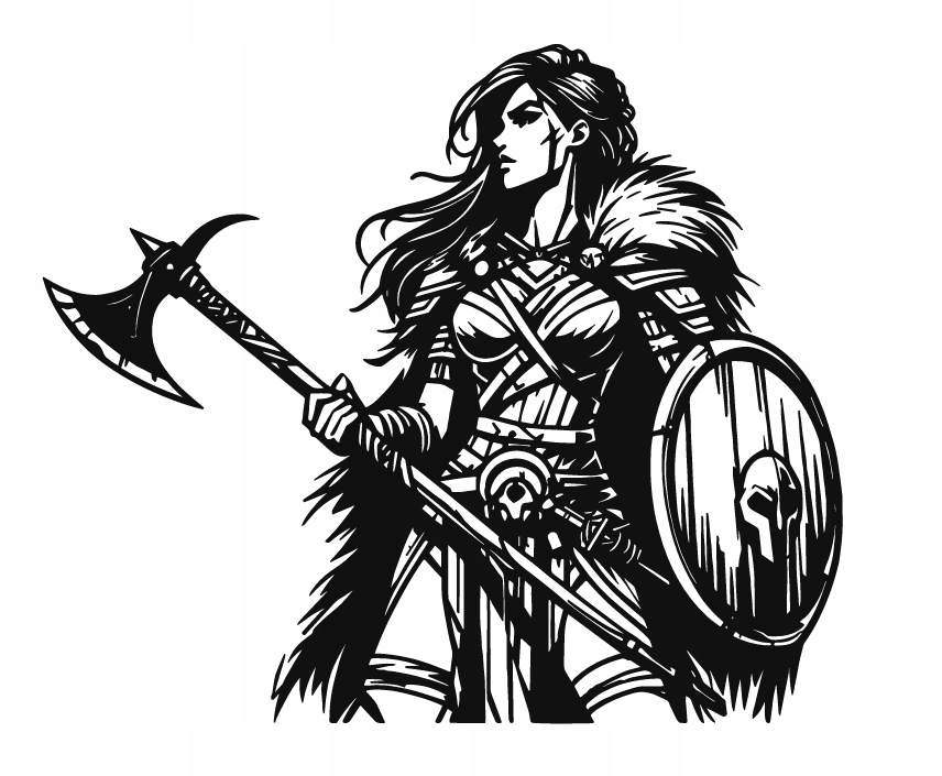 DEKORACJA ścienna Obraz wzór WOJOWNICZKA