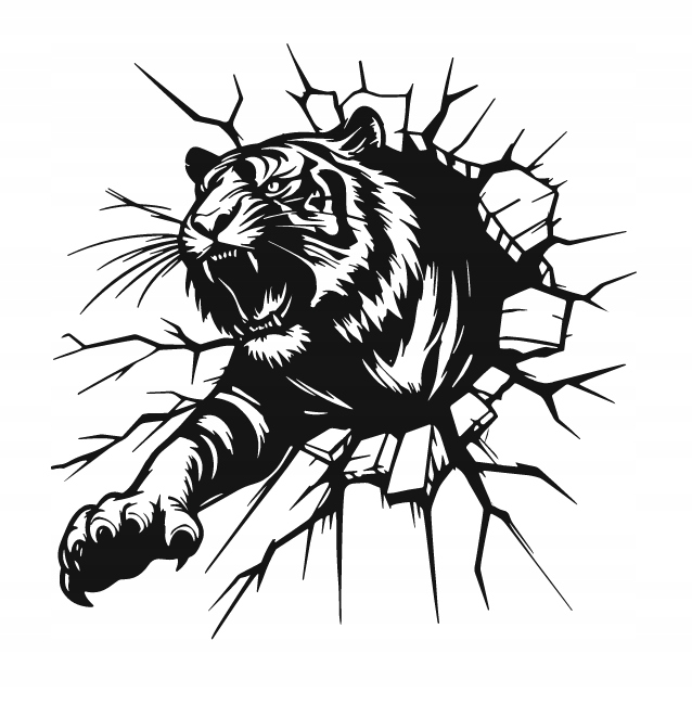 DEKORACJA ścienna Obraz wzór TYGRYS