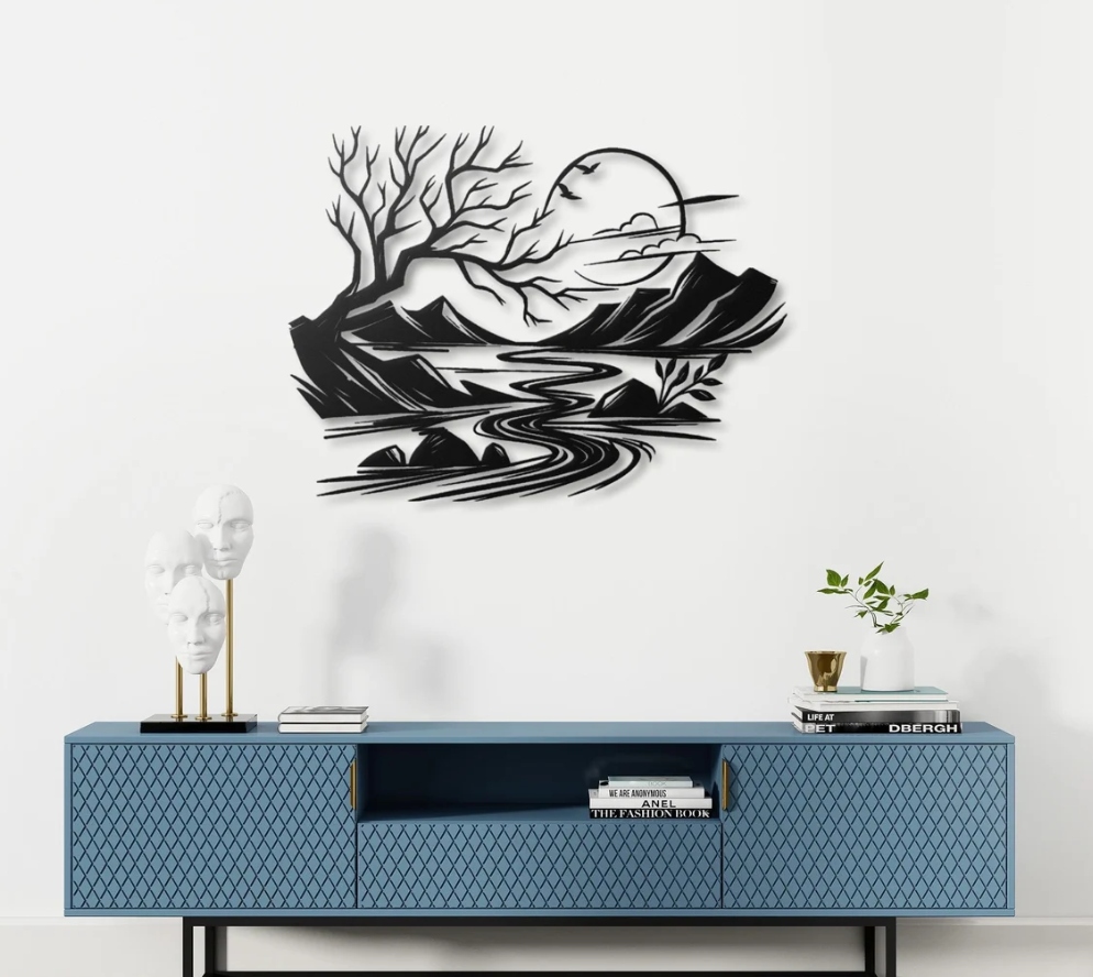 DEKORACJA ścienna Obraz wzór ZACHÓD SŁOŃCA W GÓRACH - obrazek 2