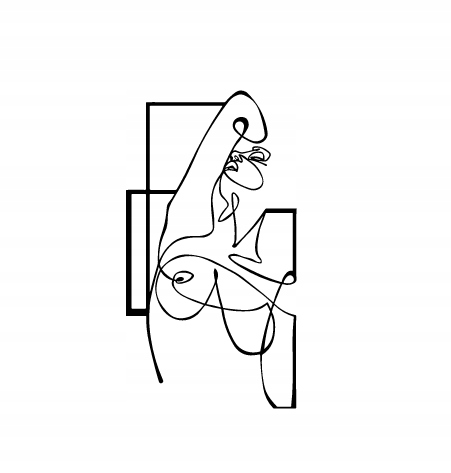 DEKORACJA ścienna Obraz wzór sylwetka nagiej kobiety