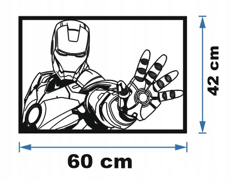 IRONMAN PANEL ŚCIENNY NAKLEJKA OBRAZ - obrazek 4