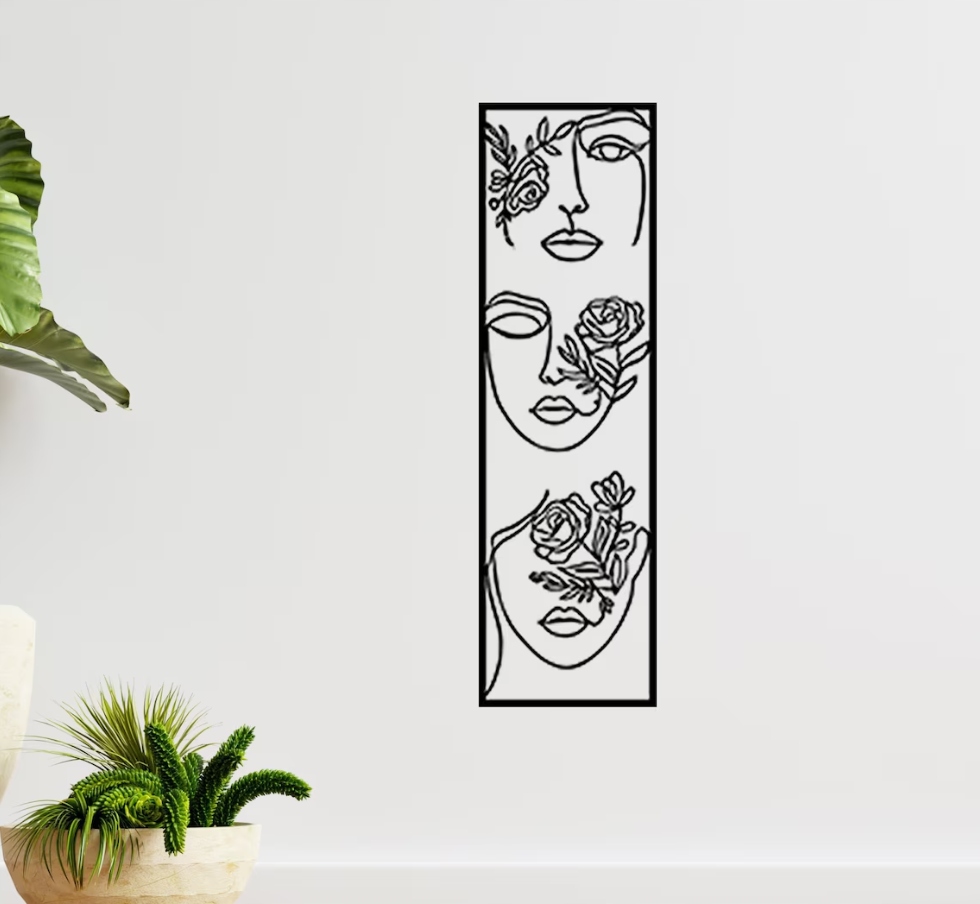 DEKORACJA ścienna Obraz wzór Trzy kobiece twarze - obrazek 2