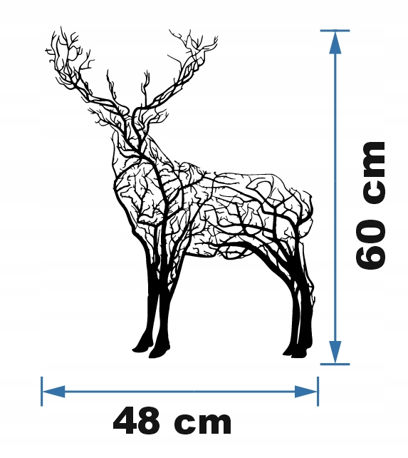JELEŃ PANEL ŚCIENNY NAKLEJKA OBRAZ - obrazek 4