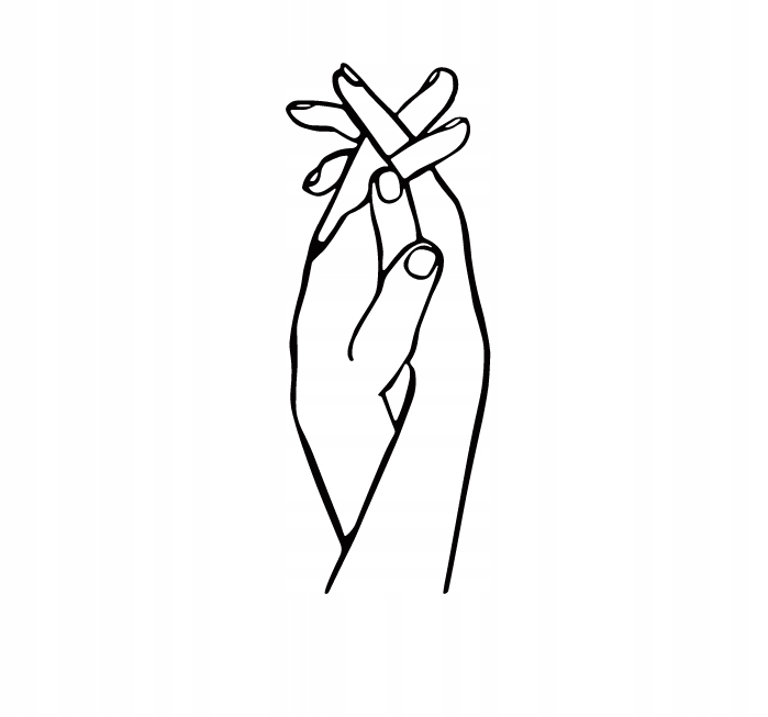 DEKORACJA ścienna Obraz wzór TRZYMAJĄCE SIĘ DŁONIE