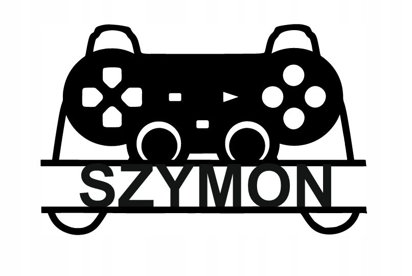 IMIĘ DZIECKA NA ŚCIANĘ PREZENT DLA GRACZA DEKORACJA OZDOBA NAPIS 60 cm PAD