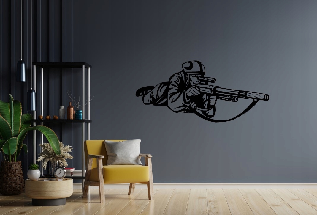 SNIPER DEKORACJA PANEL ŚCIENNY NAKLEJKA OBRAZ - obrazek 3