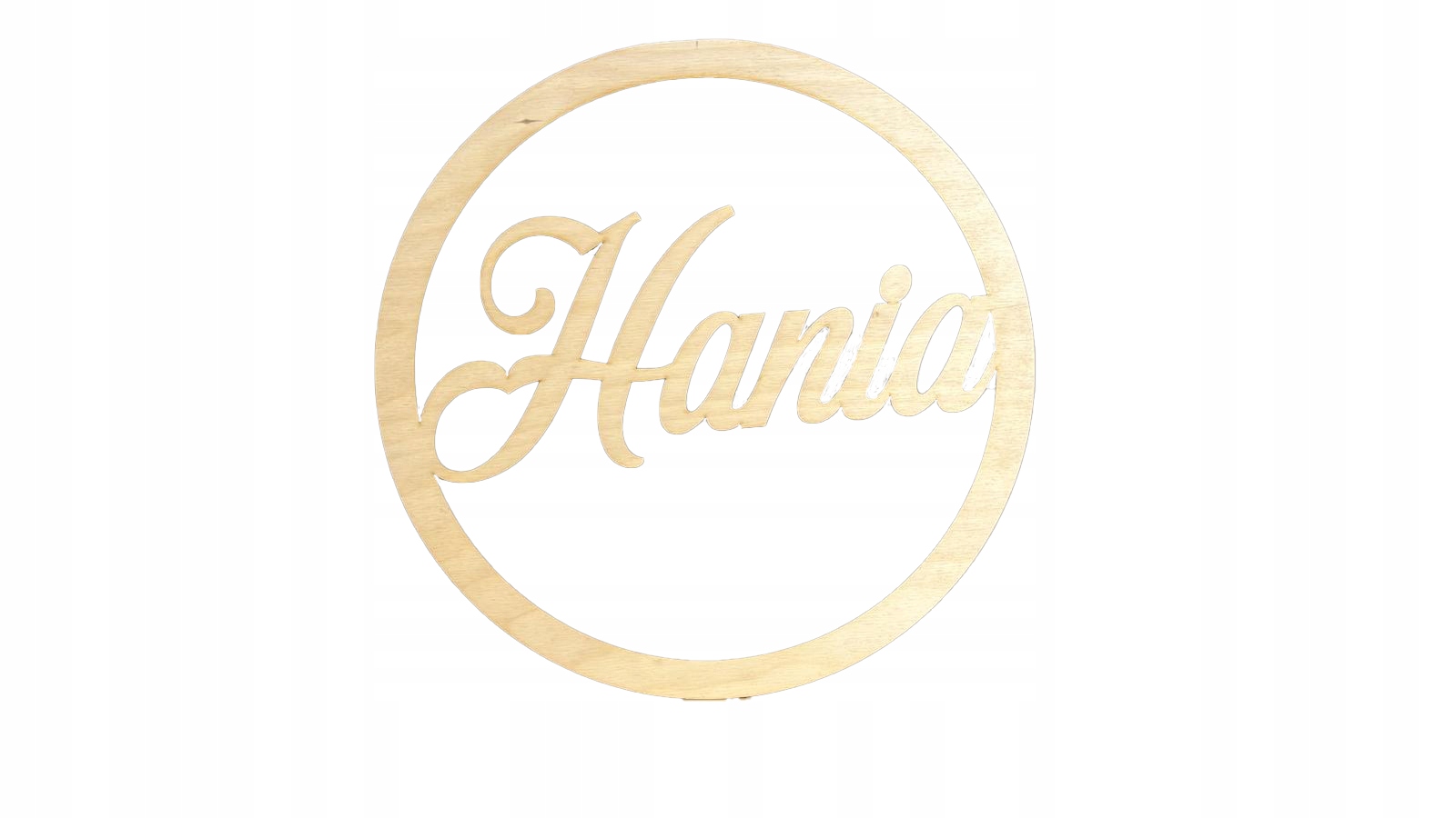 Okrąg drewno naturalny IMIĘ 30 cm