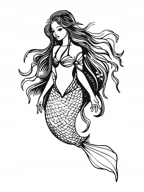 DEKORACJA ścienna Obraz wzór SYRENA