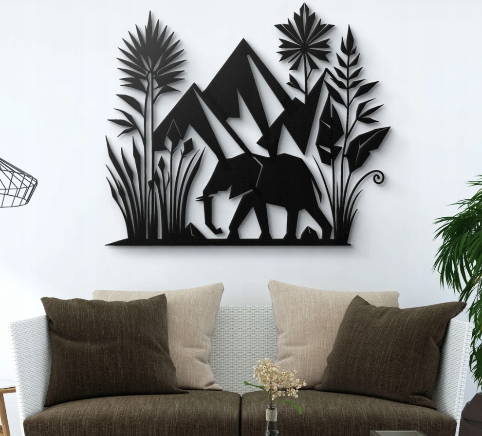 DEKORACJA ścienna Obraz wzór SŁOŃ W GÓRACH - obrazek 2