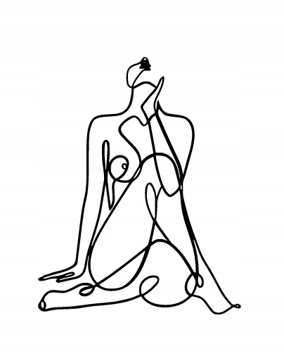 DEKORACJA ścienna Obraz wzór sylwetka nagiej kobiety