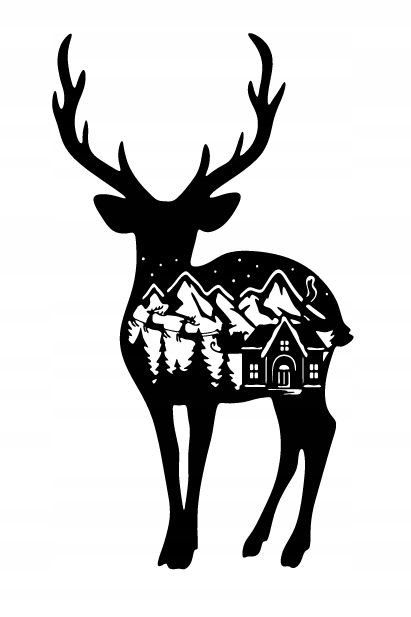 JELONEK DEKORACJA PANEL ŚCIENNY NAKLEJKA OBRAZ