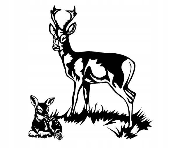 JELONEK DEKORACJA PANEL ŚCIENNY NAKLEJKA OBRAZ