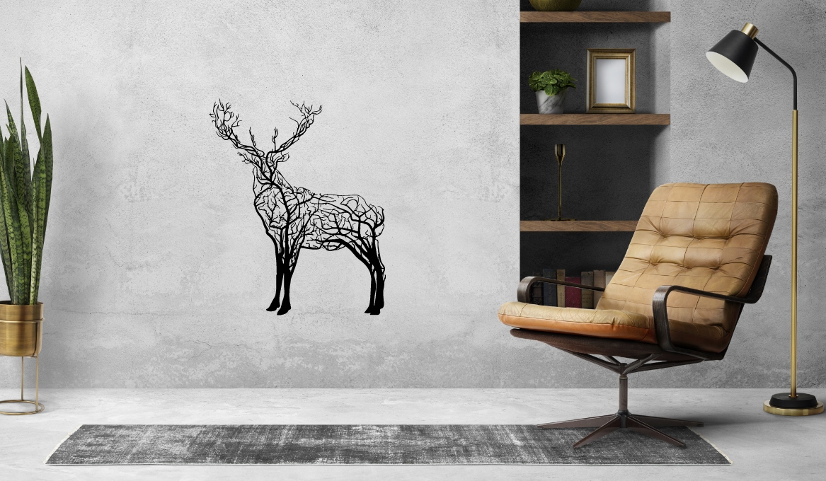 JELEŃ PANEL ŚCIENNY NAKLEJKA OBRAZ - obrazek 2