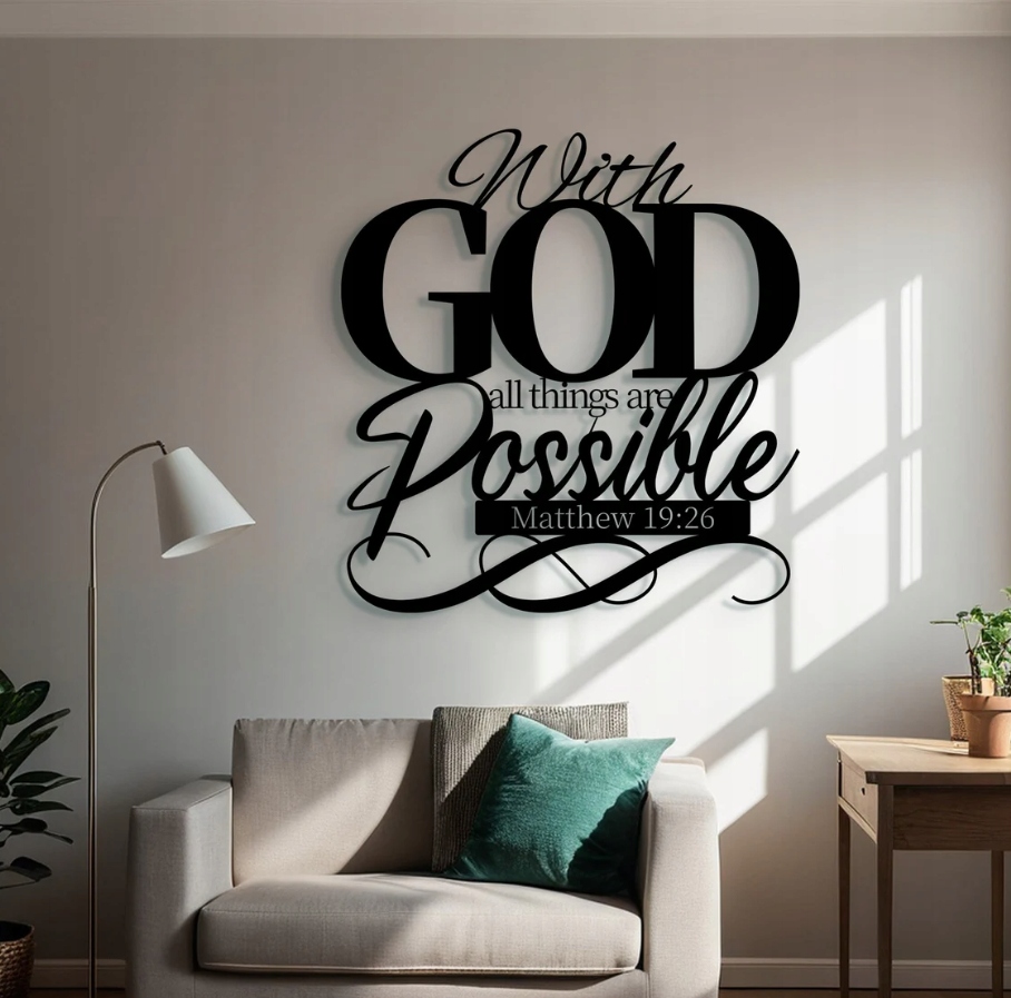 DEKORACJA ścienna Obraz wzór WERSET Z BIBLII - obrazek 2